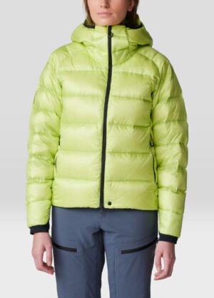 Women's Alpine Down Hooded Jacket - Citron Glow