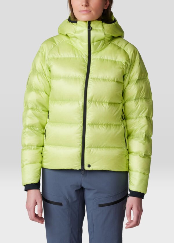 Women's Alpine Down Hooded Jacket - Citron Glow