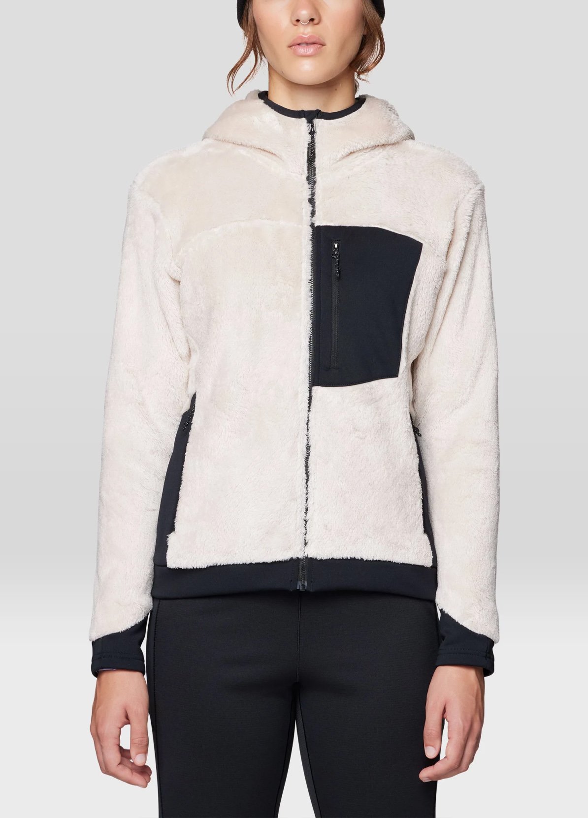 Women's Hooded Jacket - Talc
