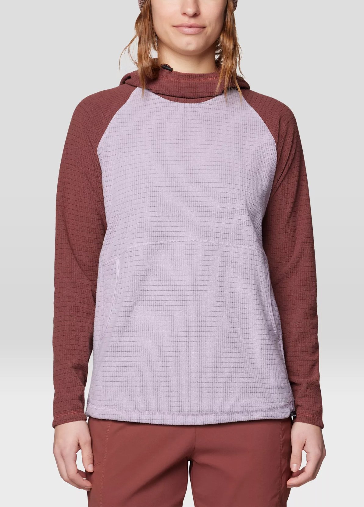 Women's Tunic Hoody -Atmospheric, Bourbon Brown